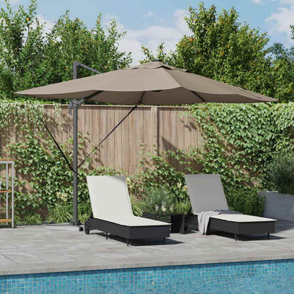 vidaXL Umbrella 352 x 251 x 265 cm Polyester and Aluminium Taupe 1