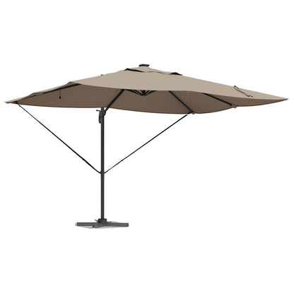 vidaXL Umbrella 352 x 251 x 265 cm Polyester and Aluminium Taupe 3
