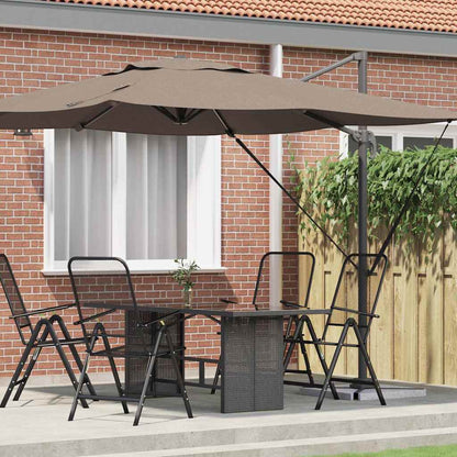 Roma Parasol Rectangular 286 x 284 x 265 cm Taupe