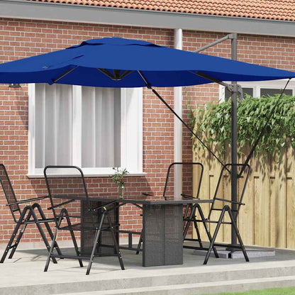 Roma Parasol Rectangular 286 x 284 x 265 cm Azure blue