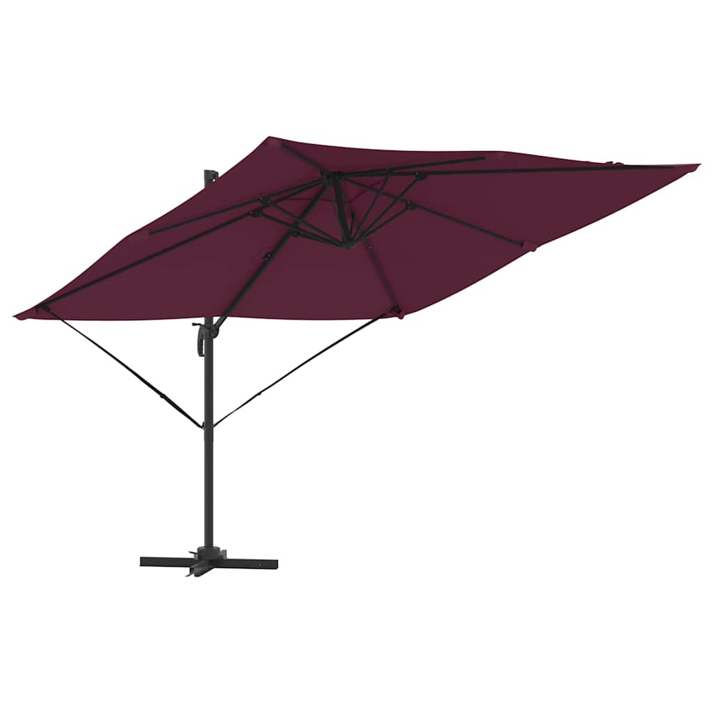 Roma Parasol Rectangular 286 x 284 x 265 cm Bordeaux red