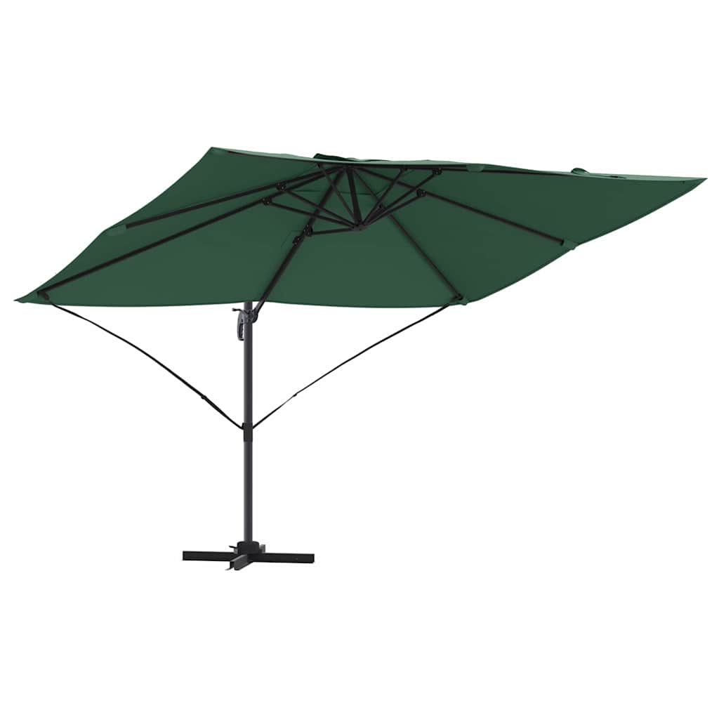 Parasol 351 x 250 x 260 cm Polyester and Aluminium Green