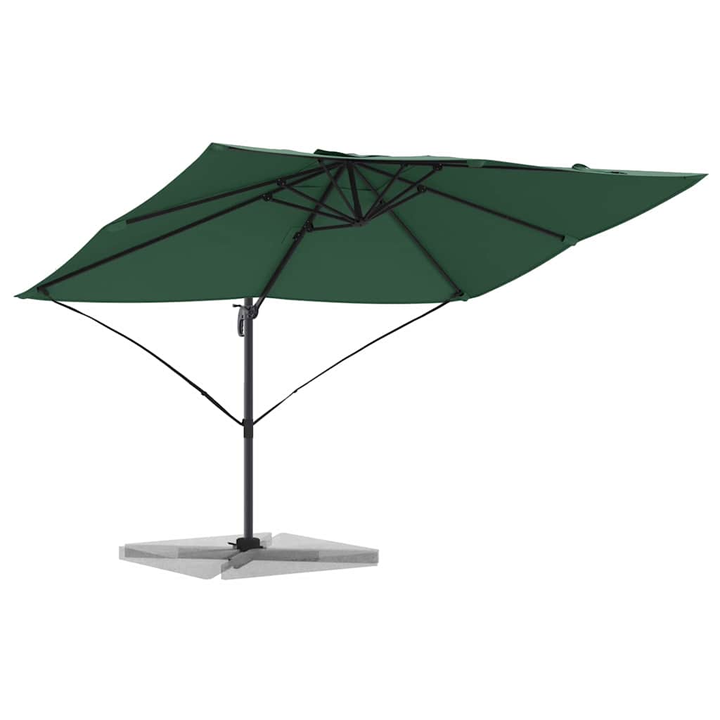 Parasol 351 x 250 x 260 cm Polyester and Aluminium Green