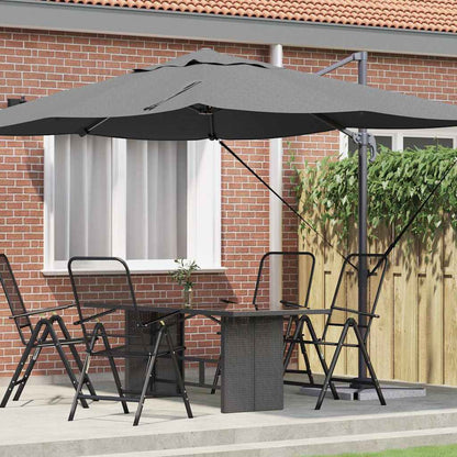 vidaXL Umbrella 351 x 250 x 260 cm Polyester and Aluminium Anthracite 1