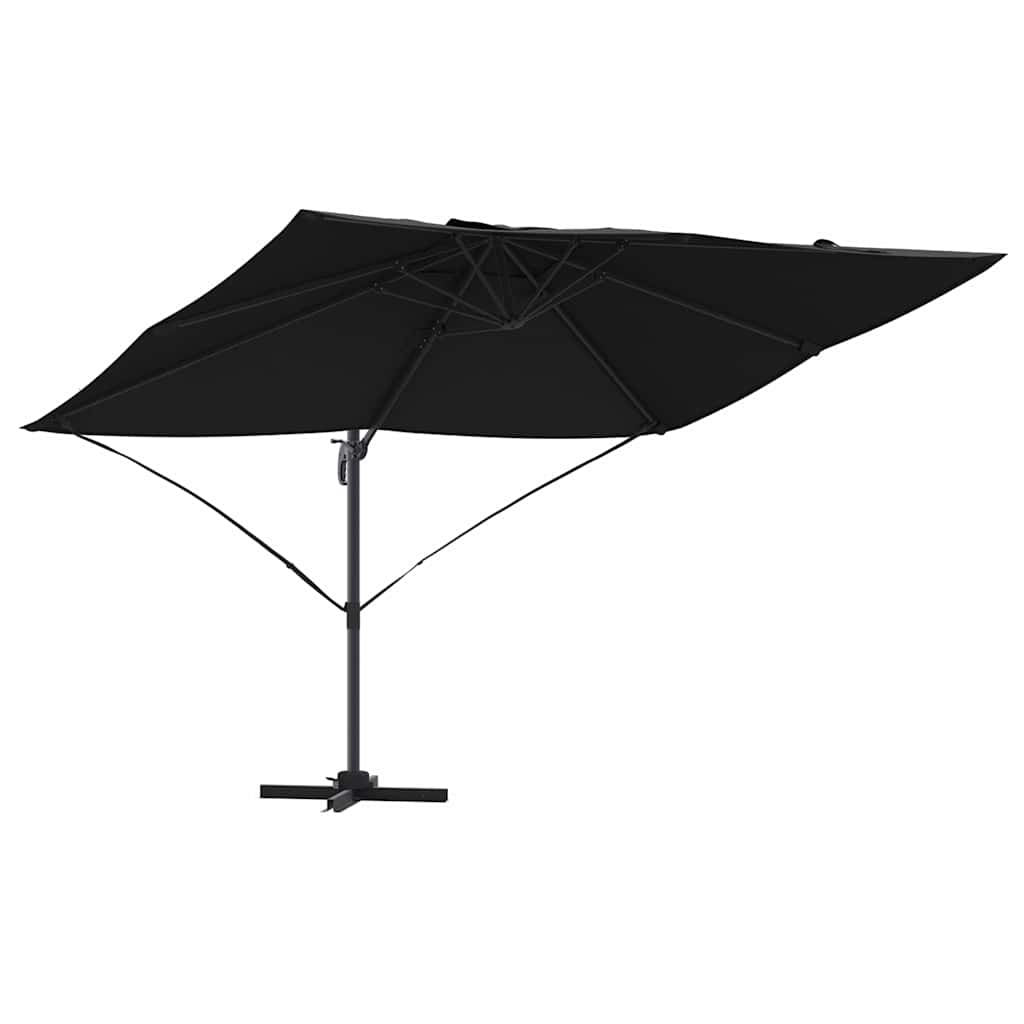 Parasol 351 x 250 x 260 cm Polyester and Aluminium Black