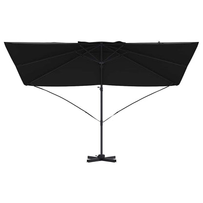 vidaXL Umbrella 351 x 250 x 260 cm Polyester and Aluminium Black 5