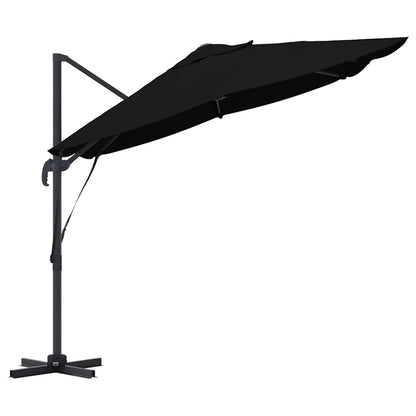 vidaXL Umbrella 351 x 250 x 260 cm Polyester and Aluminium Black 6
