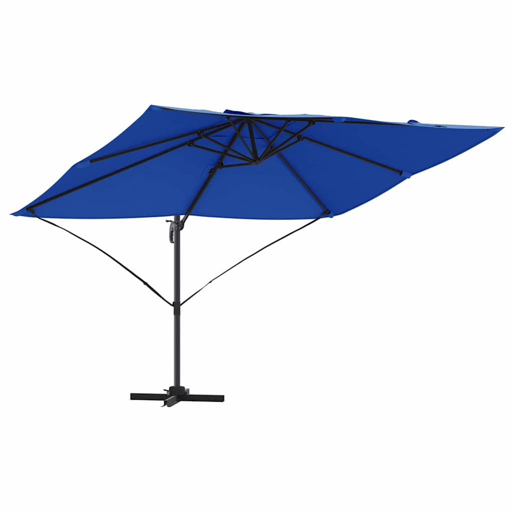 Parasol 351 x 250 x 260 cm Polyester and Aluminium Azure blue