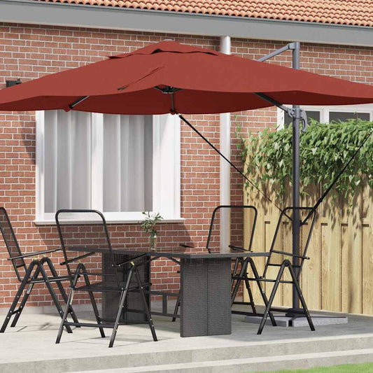 vidaXL Umbrella 351 x 250 x 260 cm Polyester and Aluminium Terracotta 1