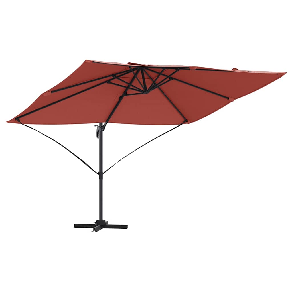 Parasol 351 x 250 x 260 cm Polyester and Aluminium Terracotta