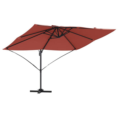 Parasol 351 x 250 x 260 cm Polyester and Aluminium Terracotta