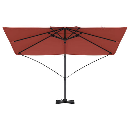 vidaXL Umbrella 351 x 250 x 260 cm Polyester and Aluminium Terracotta 5