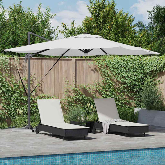 vidaXL Roma Parasol Beige 286 x 284 x 270 cm Aluminium and Polyester 1