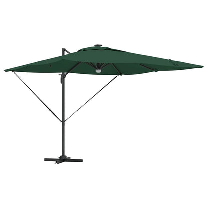 vidaXL Roma Parasol Green 286 x 284 x 270 cm Aluminium and Polyester 2