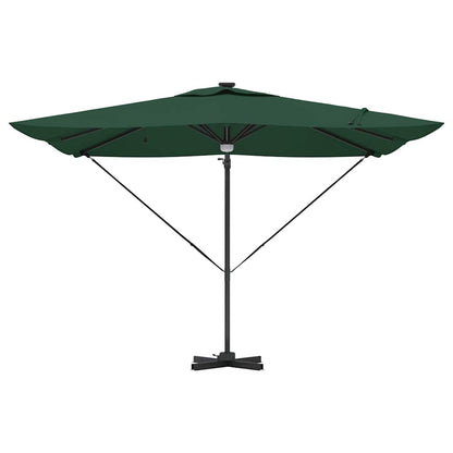 vidaXL Roma Parasol Green 286 x 284 x 270 cm Aluminium and Polyester 6