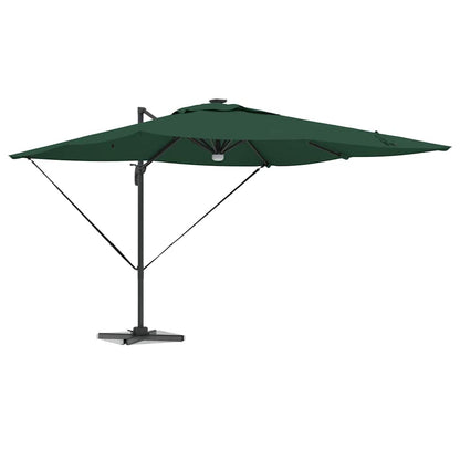 vidaXL Roma Parasol Green 286 x 284 x 270 cm Aluminium and Polyester 3