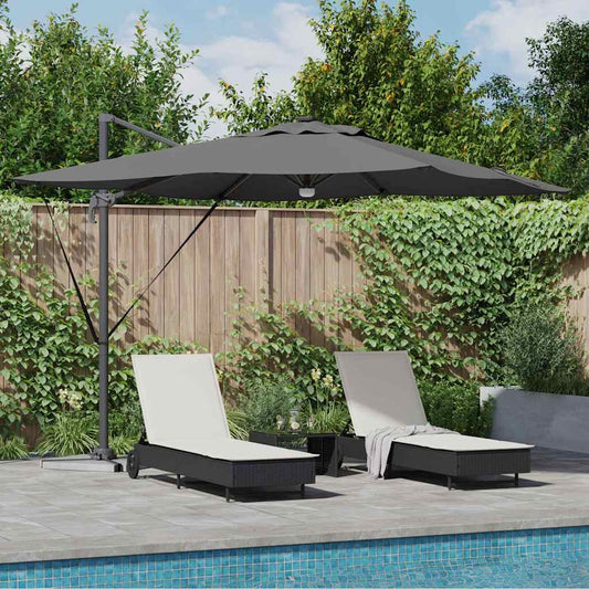 Roma Parasol 286 x 284 x 270 cm Aluminium and Polyester Anthracite