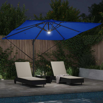vidaXL Roma Parasol Blue 286 x 284 x 270 cm Aluminium and Polyester 4