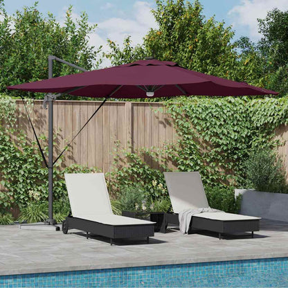 vidaXL Roma Parasol Red 286 x 284 x 270 cm Aluminium and Polyester 1