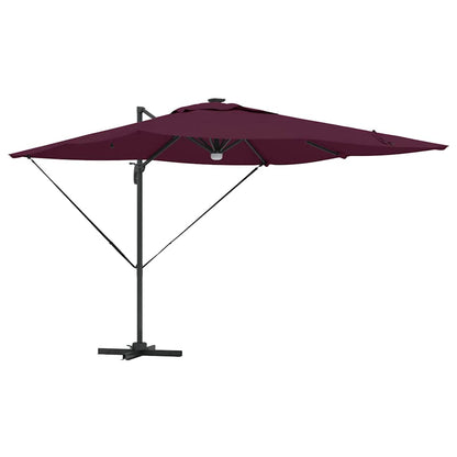 vidaXL Roma Parasol Red 286 x 284 x 270 cm Aluminium and Polyester 2