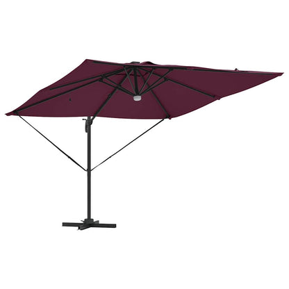 vidaXL Roma Parasol Red 286 x 284 x 270 cm Aluminium and Polyester 5