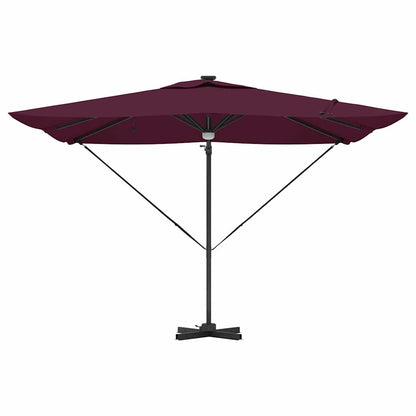 vidaXL Roma Parasol Red 286 x 284 x 270 cm Aluminium and Polyester 6