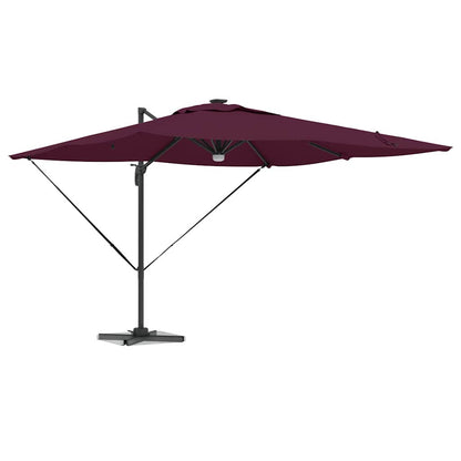 vidaXL Roma Parasol Red 286 x 284 x 270 cm Aluminium and Polyester 3