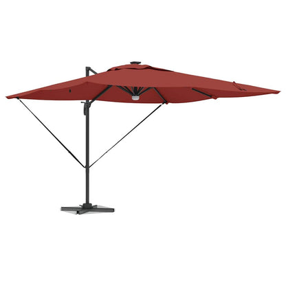 vidaXL Roma Parasol Red 286 x 284 x 270 cm Aluminium and Polyester 3