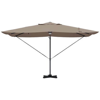 vidaXL Umbrella 351 x 250 x 253 cm Polyester and Aluminium Taupe 6