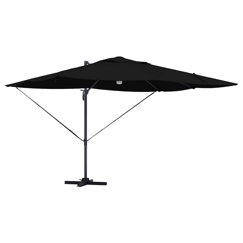 Umbrella 351 x 250 x 253 cm Polyester and Aluminium Black