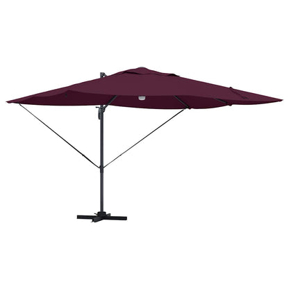 Umbrella 351 x 250 x 253 cm Polyester and Aluminium Bordeaux red