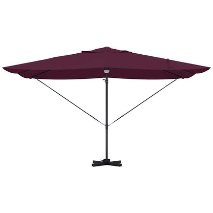 vidaXL Umbrella with LED Strip Lights Bordeaux Red 351 x 250 x 253 cm 6