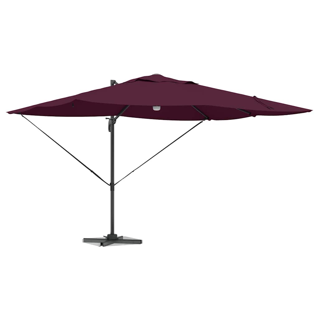 Umbrella 351 x 250 x 253 cm Polyester and Aluminium Bordeaux red