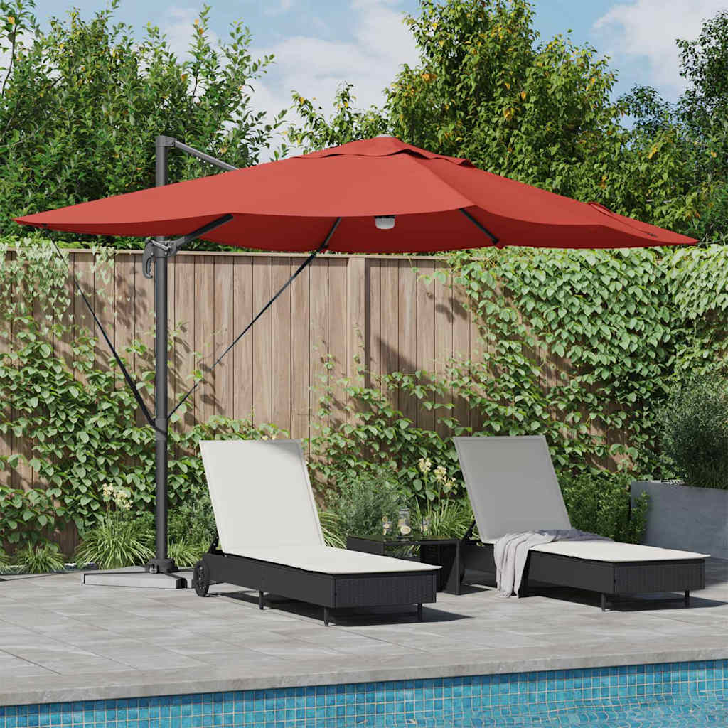 vidaXL Umbrella Terracotta 351 x 250 x 253 cm Polyester and Aluminium 1