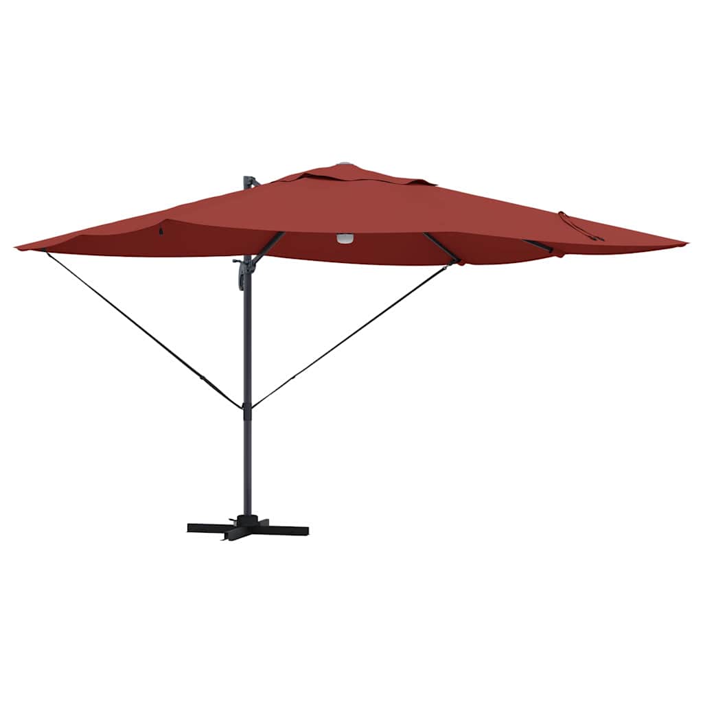 Umbrella 351 x 250 x 253 cm Polyester and Aluminium Terracotta