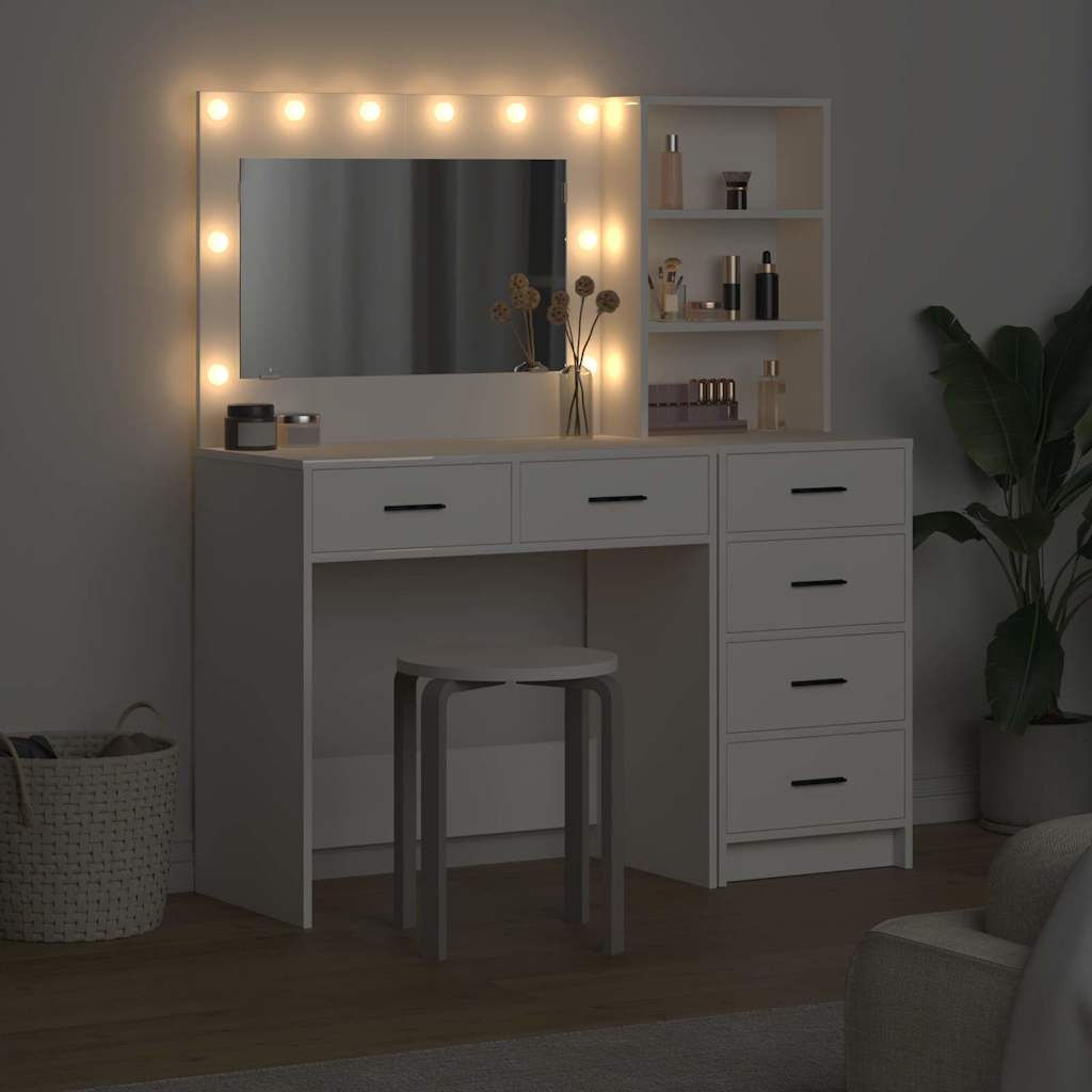vidaXL Dressing Table 2 pcs White 78.5 x 41 x 135 cm Engineered Wood 4
