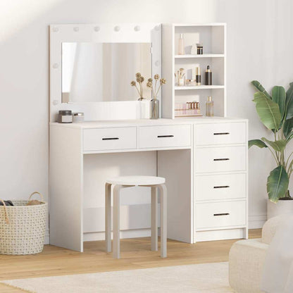 vidaXL Dressing Table 2 pcs White 78.5 x 41 x 135 cm Engineered Wood 1