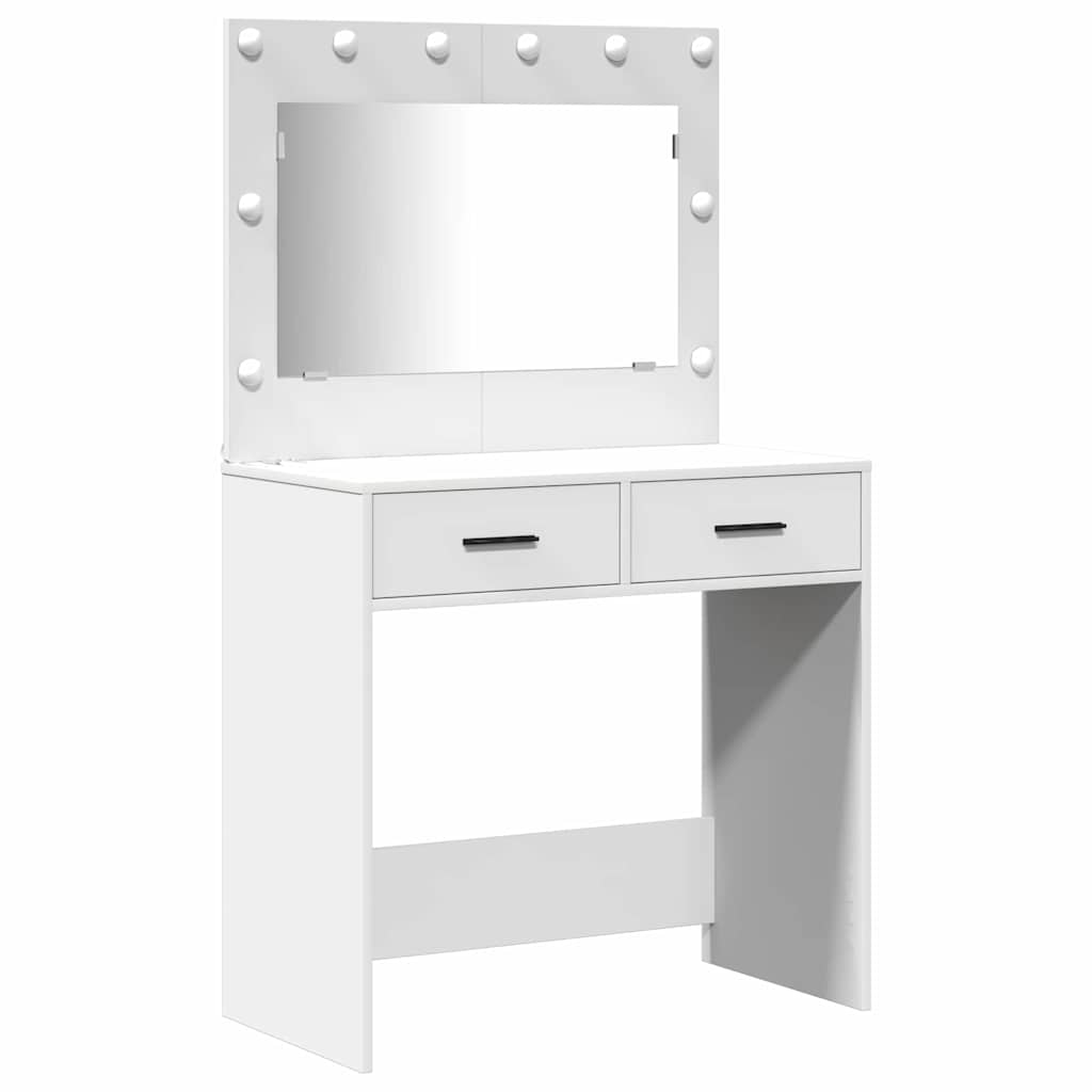 vidaXL Dressing Table 2 pcs White 78.5 x 41 x 135 cm Engineered Wood 5