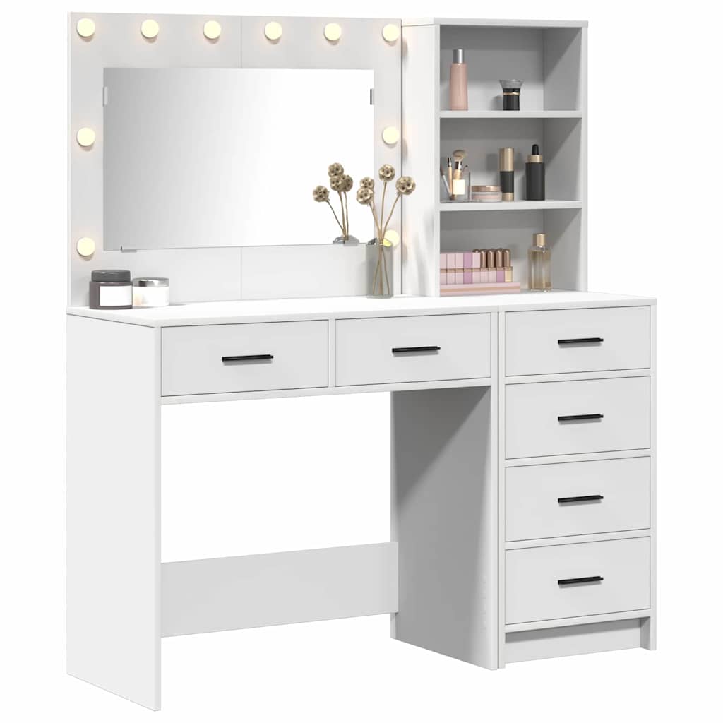 vidaXL Dressing Table 2 pcs White 78.5 x 41 x 135 cm Engineered Wood 3