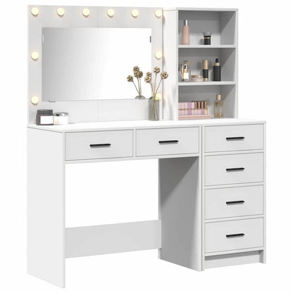 vidaXL Dressing Table 2 pcs White 78.5 x 41 x 135 cm Engineered Wood 3