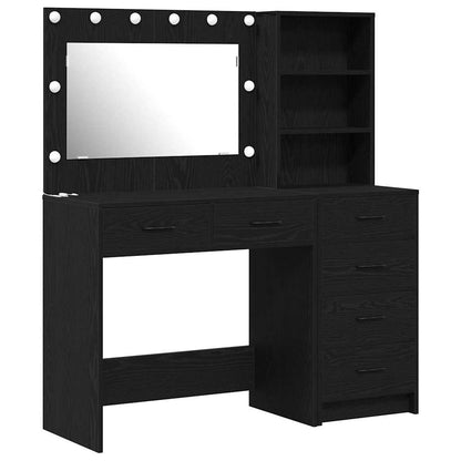 vidaXL Dressing Table 2 pcs Black 78.5 x 41 x 135 cm Engineered Wood 2