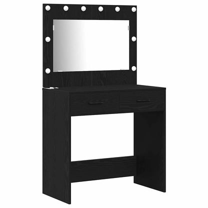 vidaXL Dressing Table 2 pcs Black 78.5 x 41 x 135 cm Engineered Wood 5