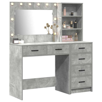 vidaXL Dressing Table 2 pcs Grey 78.5 x 41 x 135 cm Engineered Wood 3