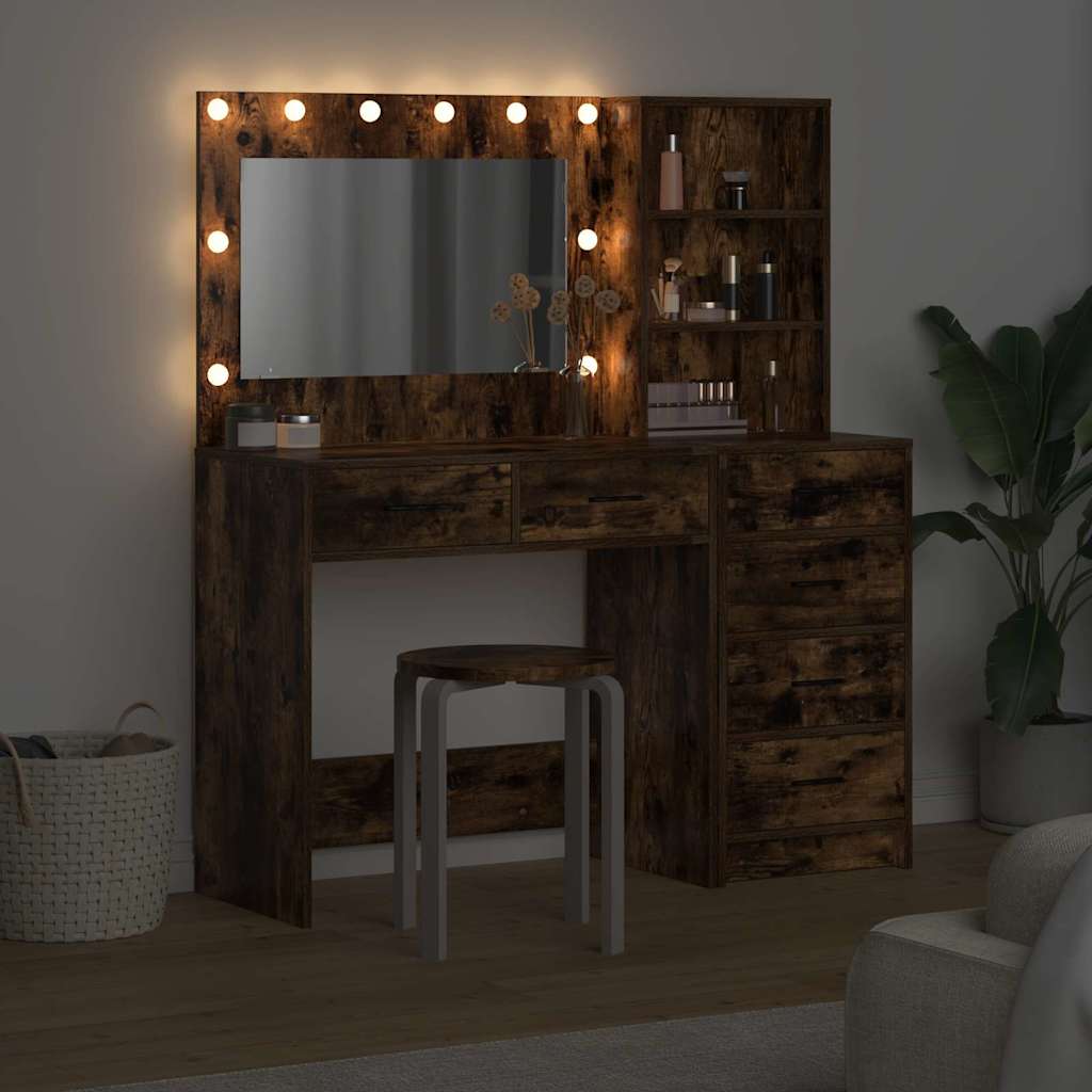 vidaXL Dressing Table 2 pcs Brown 78.5 x 41 x 135 cm Engineered Wood 4