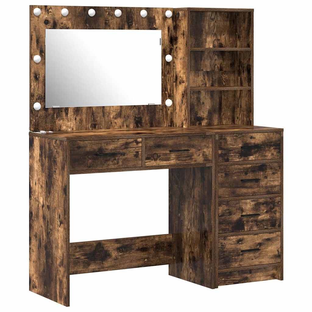 vidaXL Dressing Table 2 pcs Brown 78.5 x 41 x 135 cm Engineered Wood 2