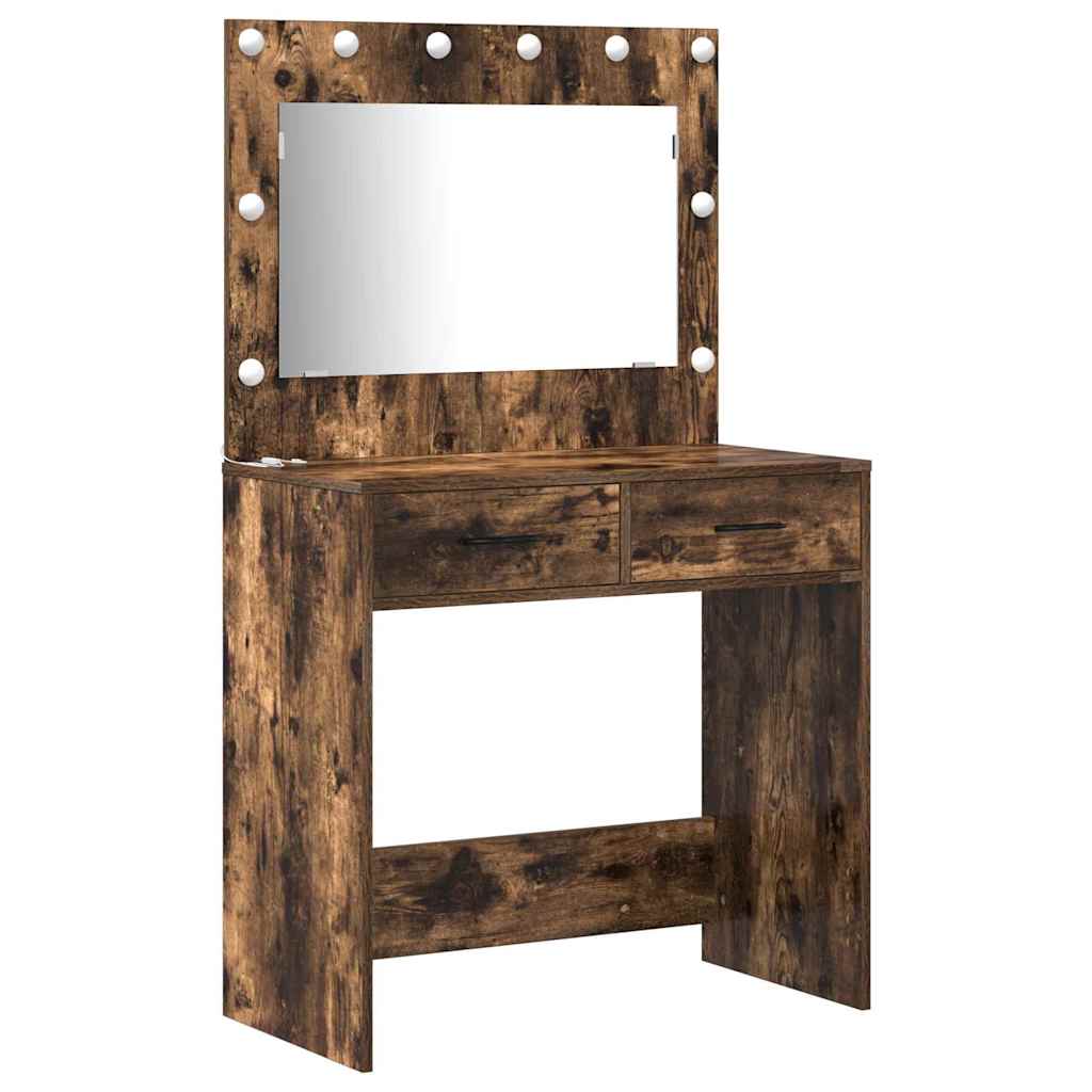 vidaXL Dressing Table 2 pcs Brown 78.5 x 41 x 135 cm Engineered Wood 5