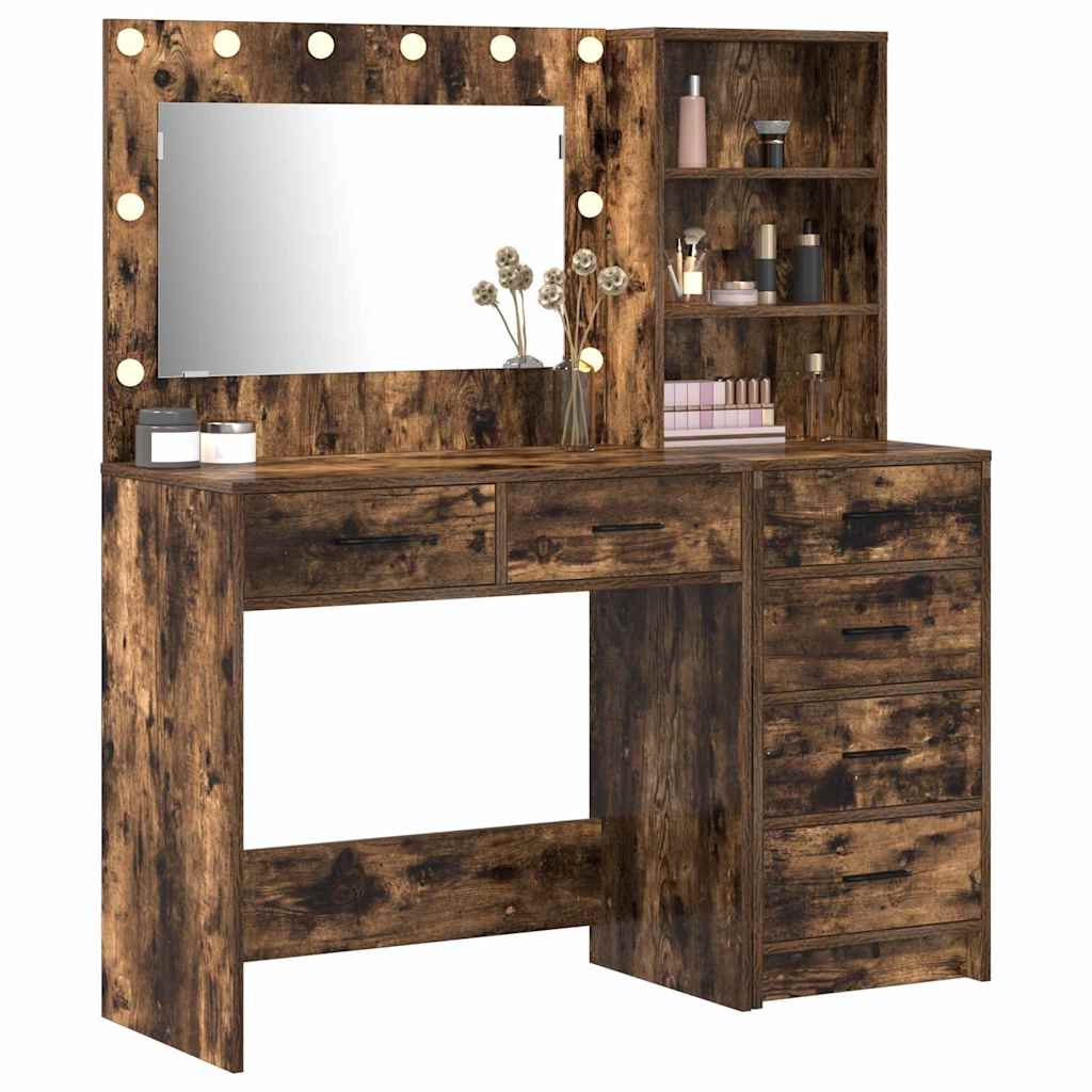 vidaXL Dressing Table 2 pcs Brown 78.5 x 41 x 135 cm Engineered Wood 3