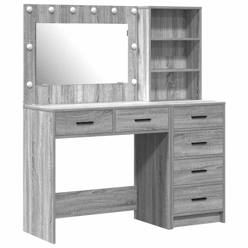 vidaXL Dressing Table 2 pcs Light Grey 78.5 x 41 x 135 cm 2