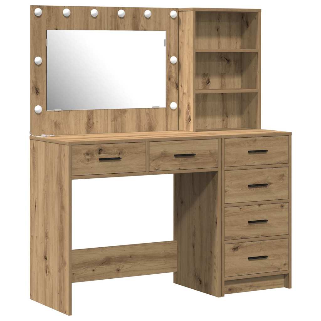 vidaXL Dressing Table 2 pcs Brown 78.5 x 41 x 135 cm Engineered Wood 2