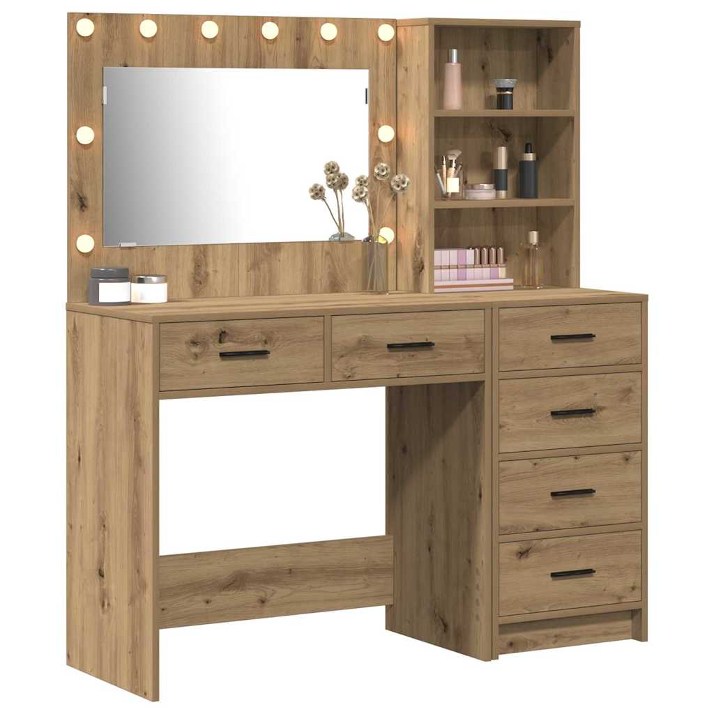 vidaXL Dressing Table 2 pcs Brown 78.5 x 41 x 135 cm Engineered Wood 3